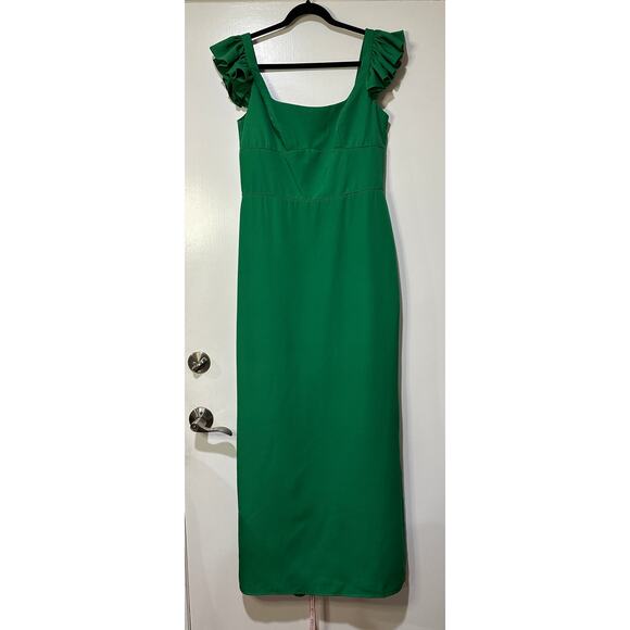 Elegant Green Wedding Dress - Picture 2 of 16